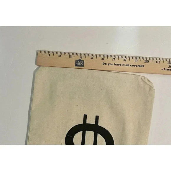 Wild West Bank Robber Money Bag Sack Pouch Outlaw Western Costume Accessory Prop - Picture 4 of 4